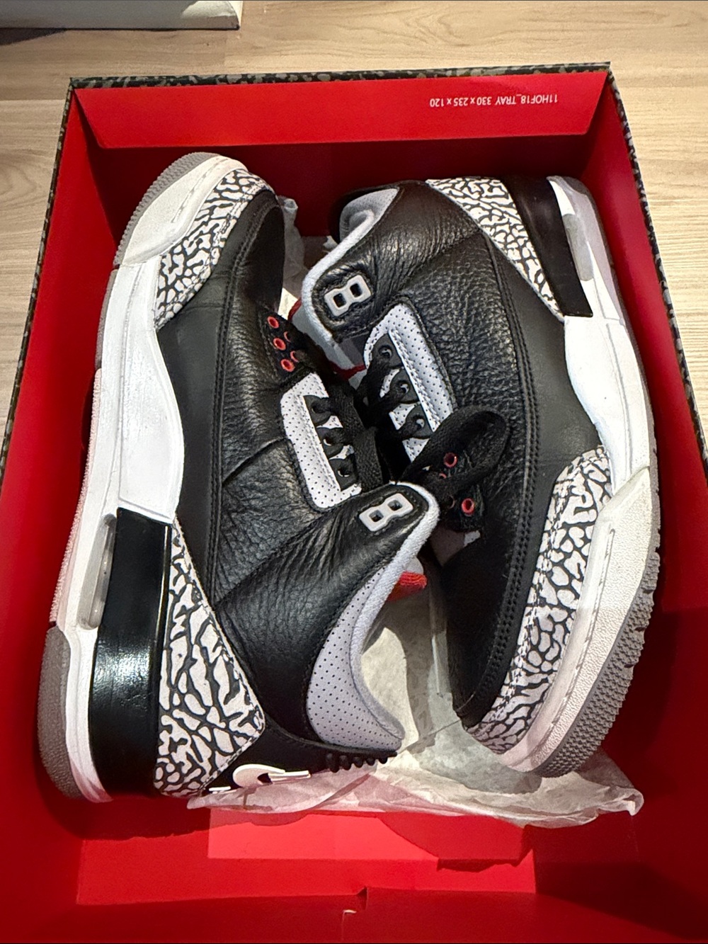 Jordan Retro 3 - cement - size 8